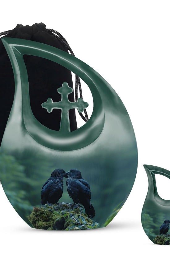 Crow Urns For Ashes - Burial Urns For Adult Human Ashes
