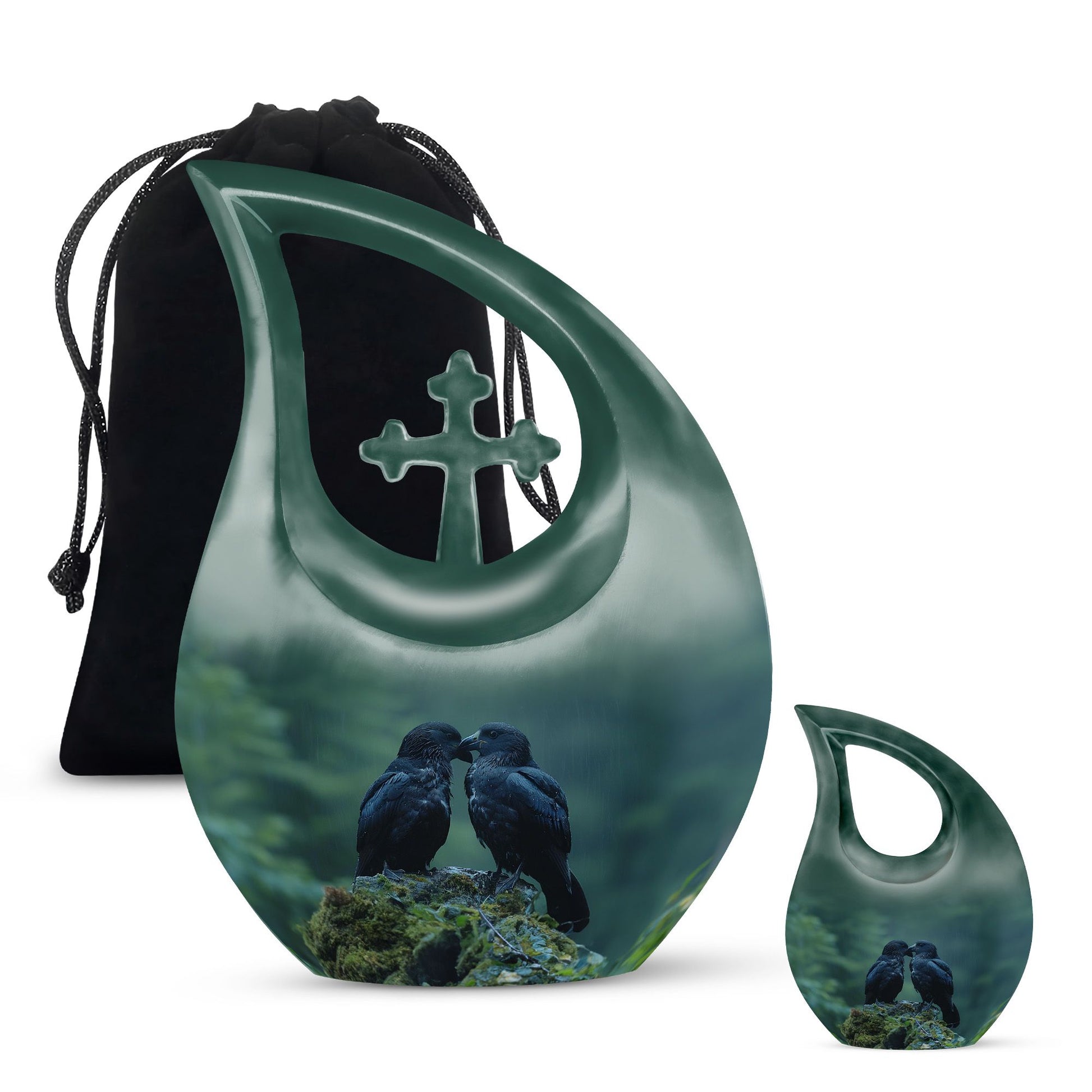 Crow Urns For Ashes - Burial Urns For Adult Human Ashes