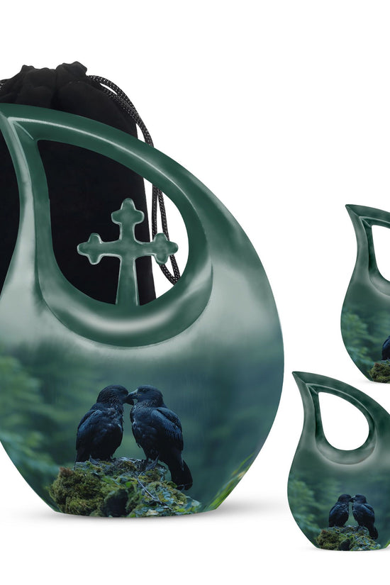 Crow Urns For Ashes - Burial Urns For Adult Human Ashes