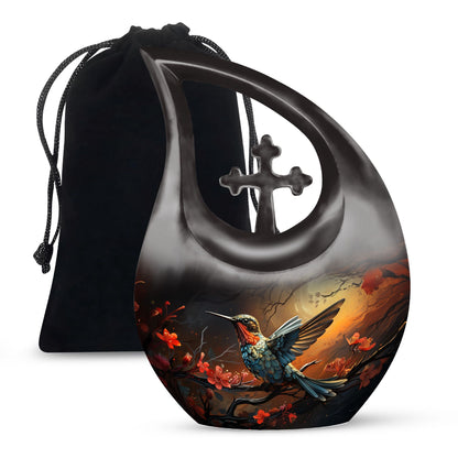 Nature Hummingbird Urn - Premium Memorial Urn For Human Ashes