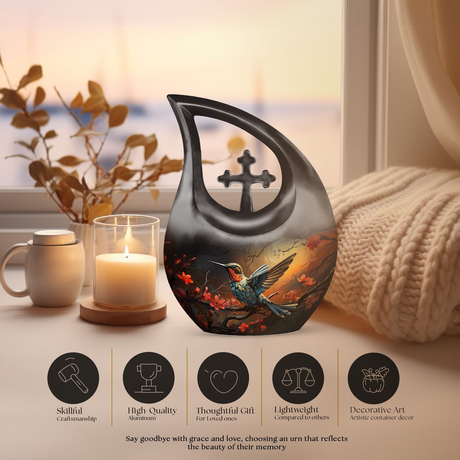 Humming Bird Urns For Ashes - Large Urns For Human Ashes Adult