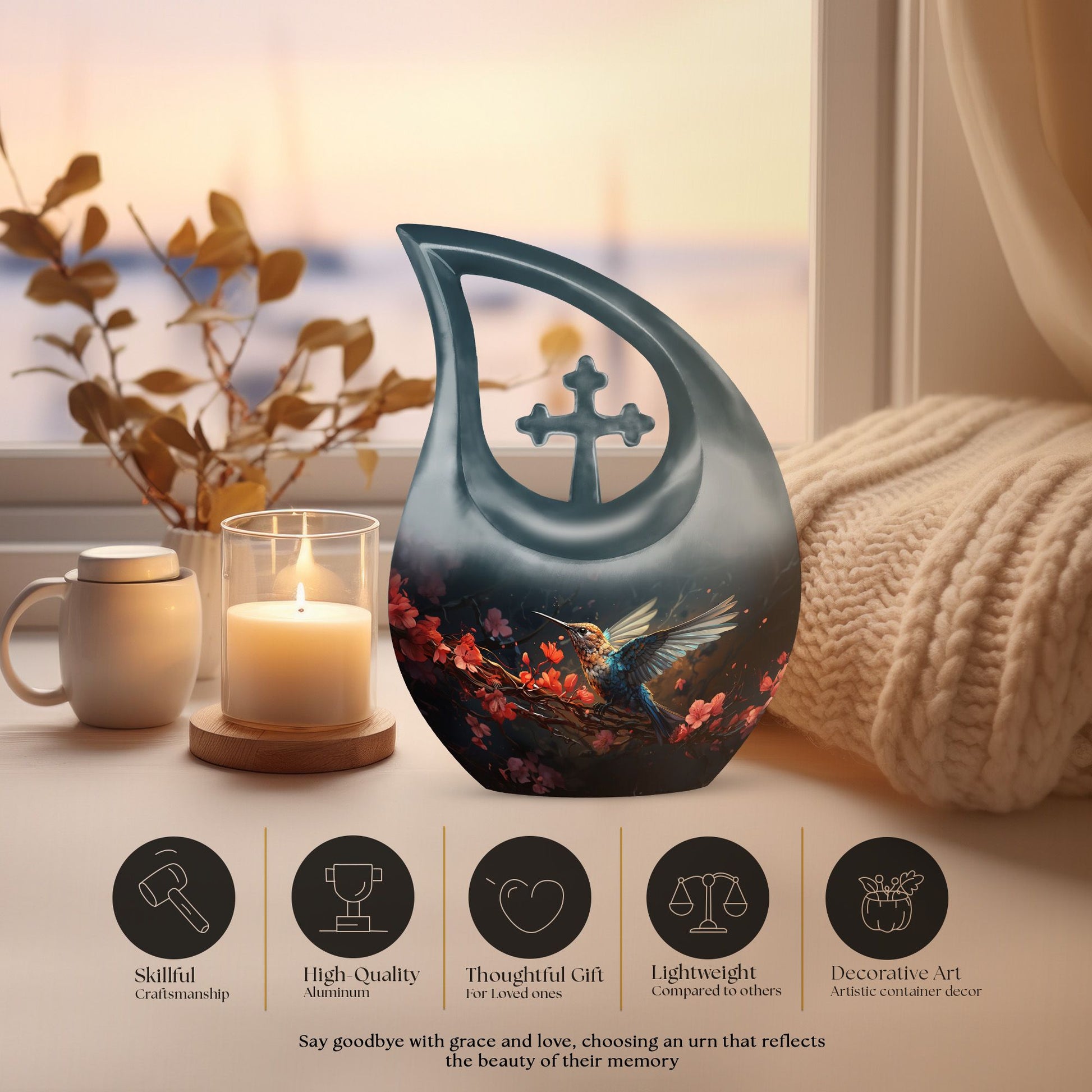 Humming Bird Urns For Ashes - Large Urn For Ashes Adult Male