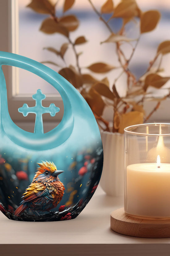 Cardinal Bird Urns For Ashes - Large Urn For Ashes For Women