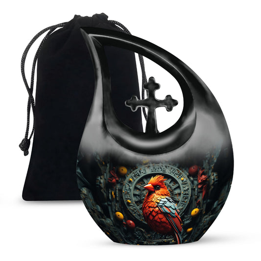 Cardinal Bird Urns For Ashes - Large Urns For Human Ashes Adult Female