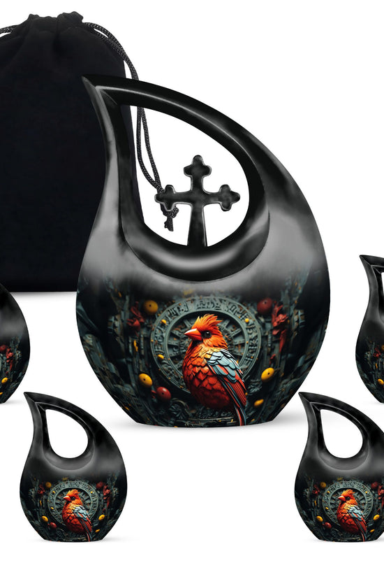 Cardinal Bird Urns For Ashes - Large Urns For Human Ashes Adult Female