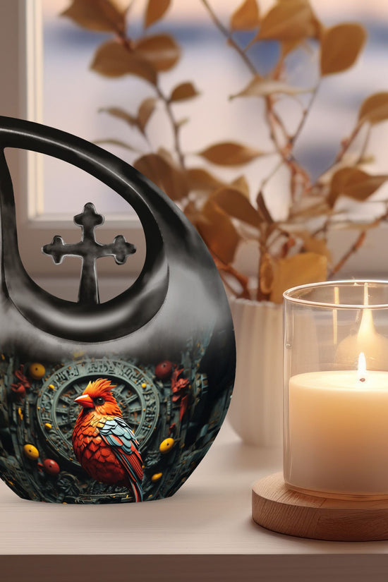 Cardinal Bird Urns For Ashes - Large Urns For Human Ashes Adult Female