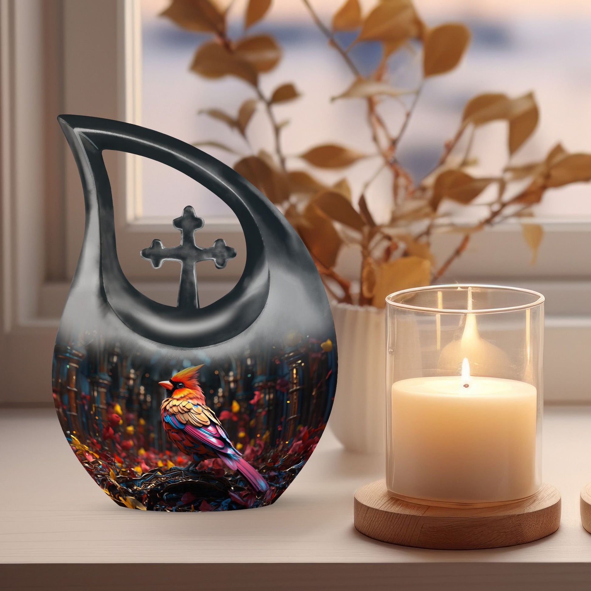 Cardinal Bird Urns For Ashes - Urns For Ashes Adult Male Large