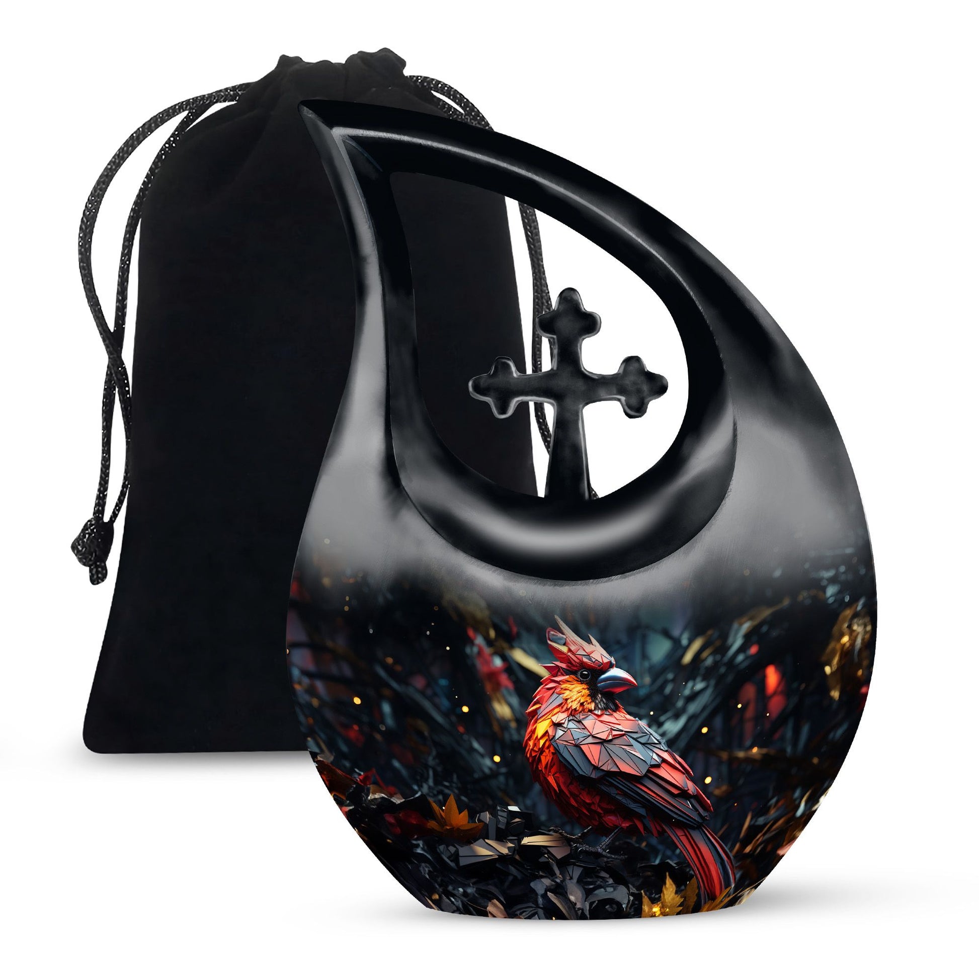 Cardinal Bird Urns For Ashes - Large Cremation Urns