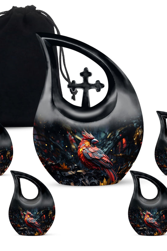 Cardinal Bird Urns For Ashes - Large Cremation Urns