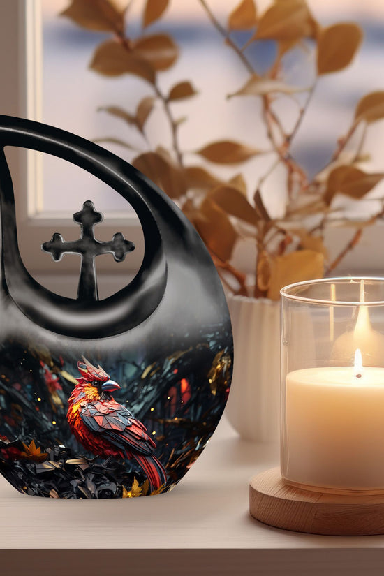 Cardinal Bird Urns For Ashes - Large Cremation Urns