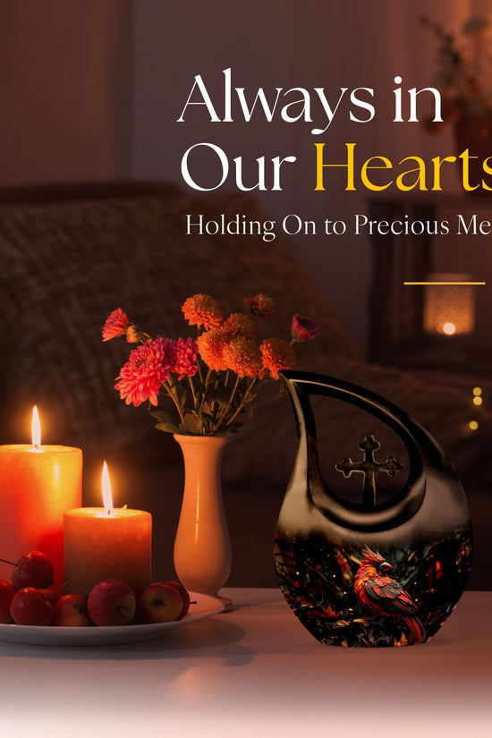 Cardinal Bird Urns For Ashes - Large Cremation Urns