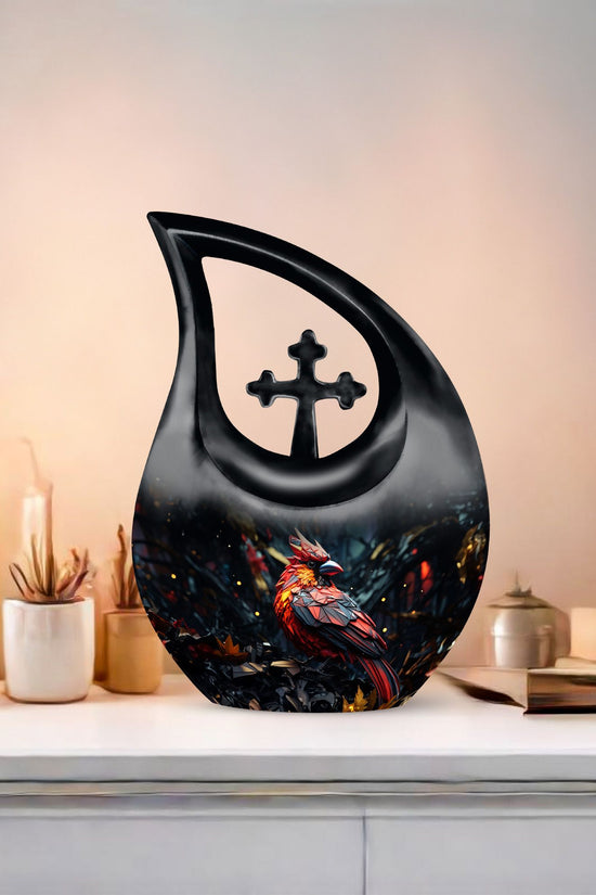 Cardinal Bird Urns For Ashes - Large Cremation Urns