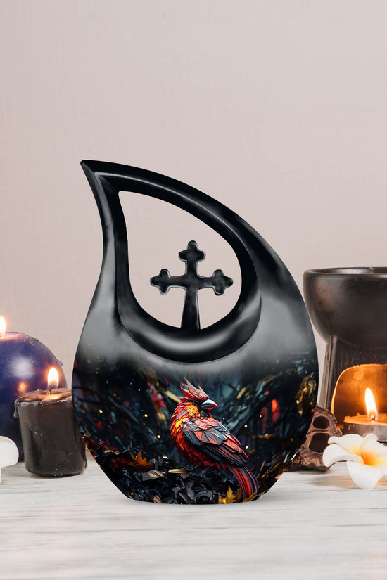 Cardinal Bird Urns For Ashes - Large Cremation Urns