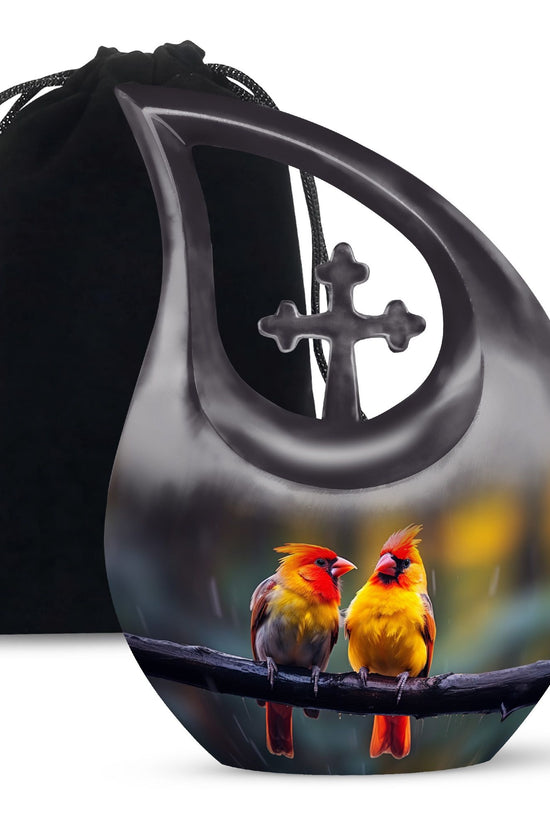Cardinal Bird Urns For Ashes - Large Human Ashes Urn