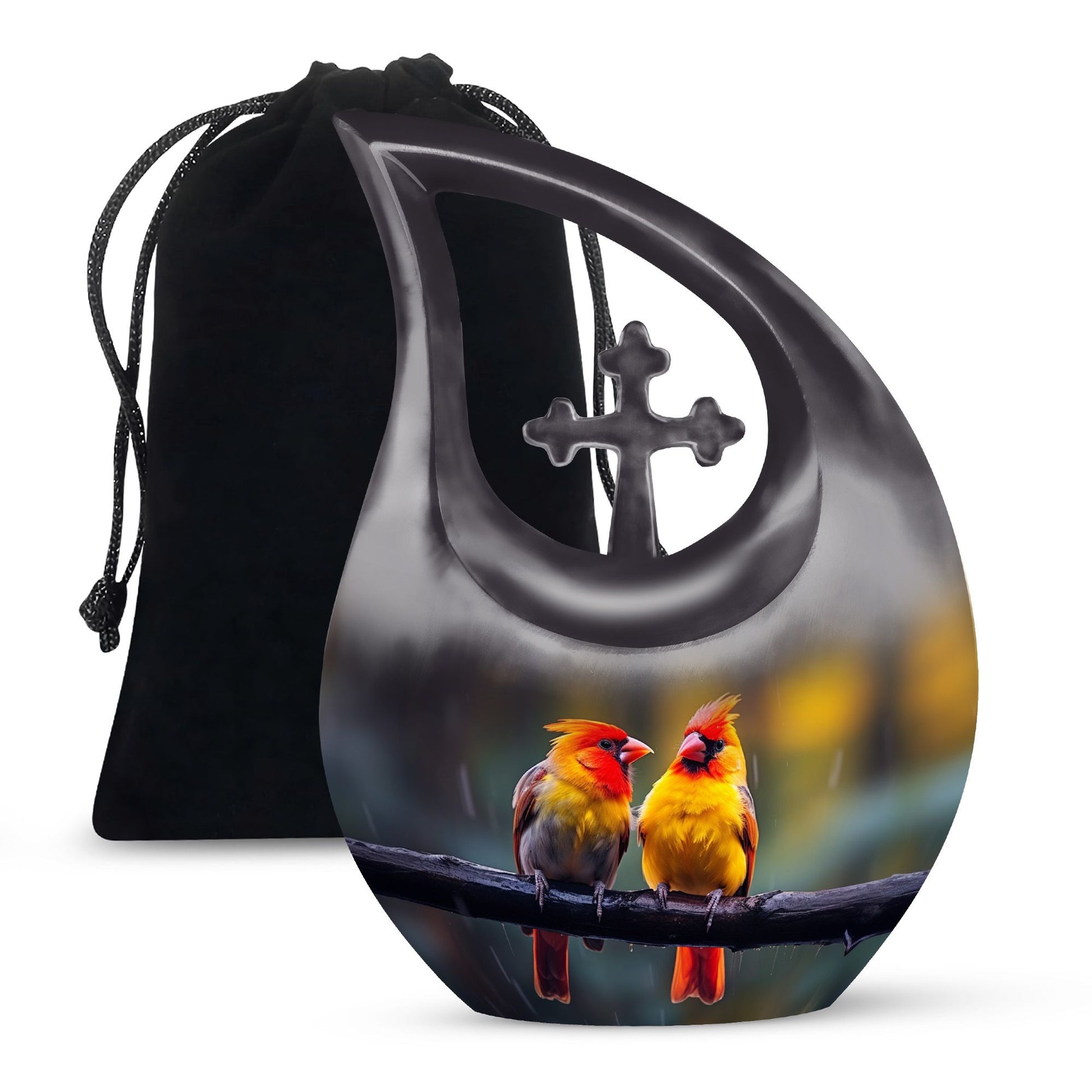 Cardinal Bird Urns For Ashes - Large Human Ashes Urn