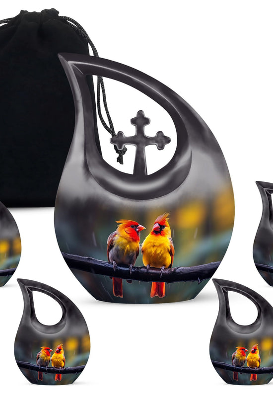 Cardinal Bird Urns For Ashes - Large Human Ashes Urn