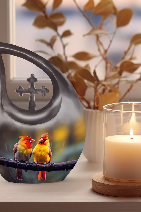 Cardinal Bird Urns For Ashes - Large Human Ashes Urn