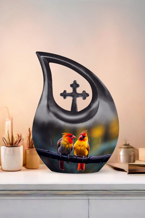 Cardinal Bird Urns For Ashes - Large Human Ashes Urn