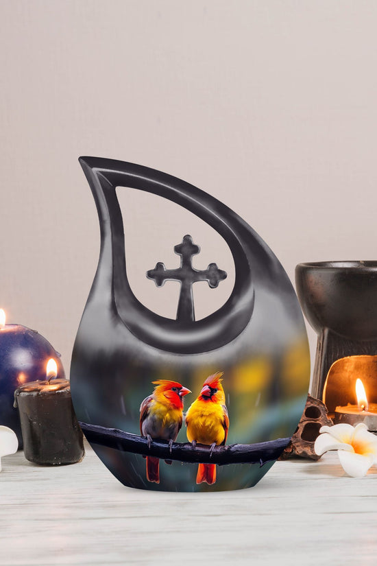 Cardinal Bird Urns For Ashes - Large Human Ashes Urn