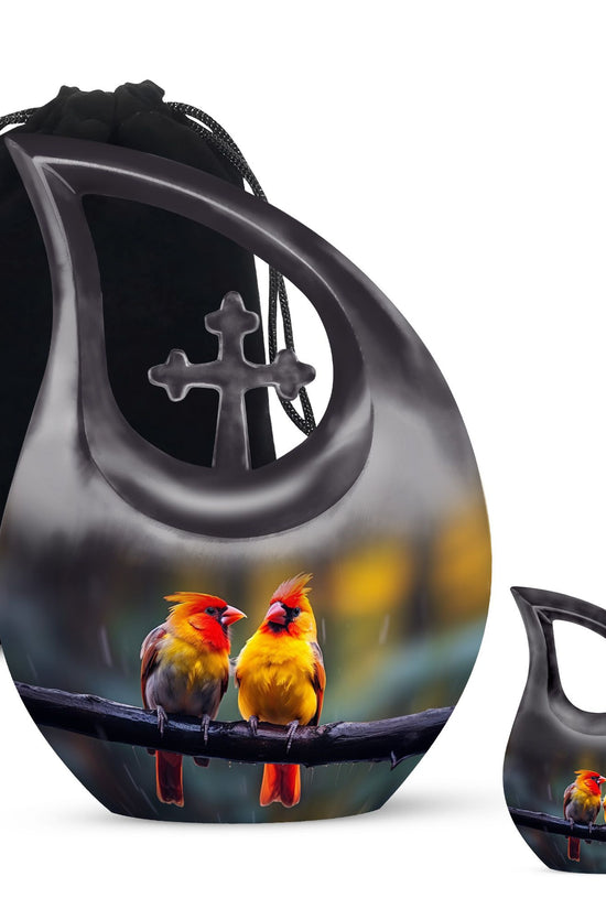 Cardinal Bird Urns For Ashes - Large Human Ashes Urn