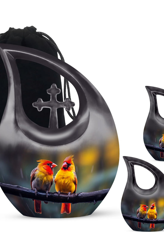 Cardinal Bird Urns For Ashes - Large Human Ashes Urn