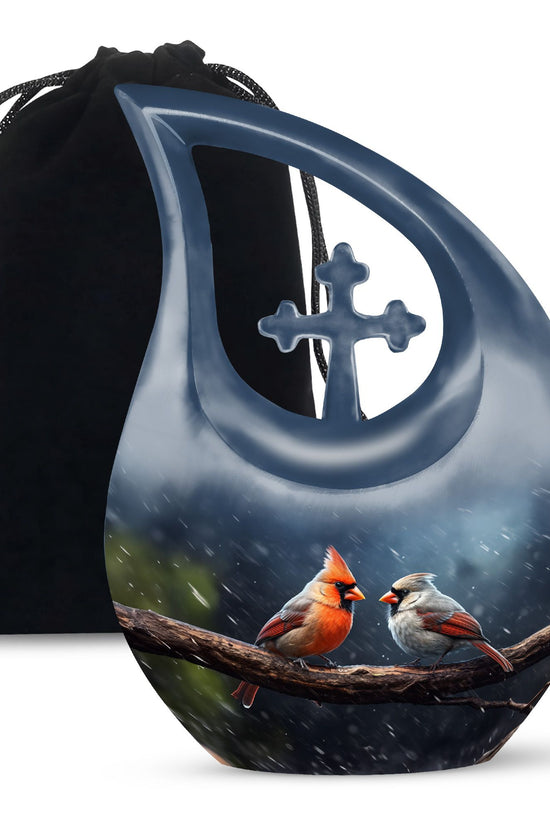 Cardinal Bird Urns For Ashes - Large Urn For Human Ashes