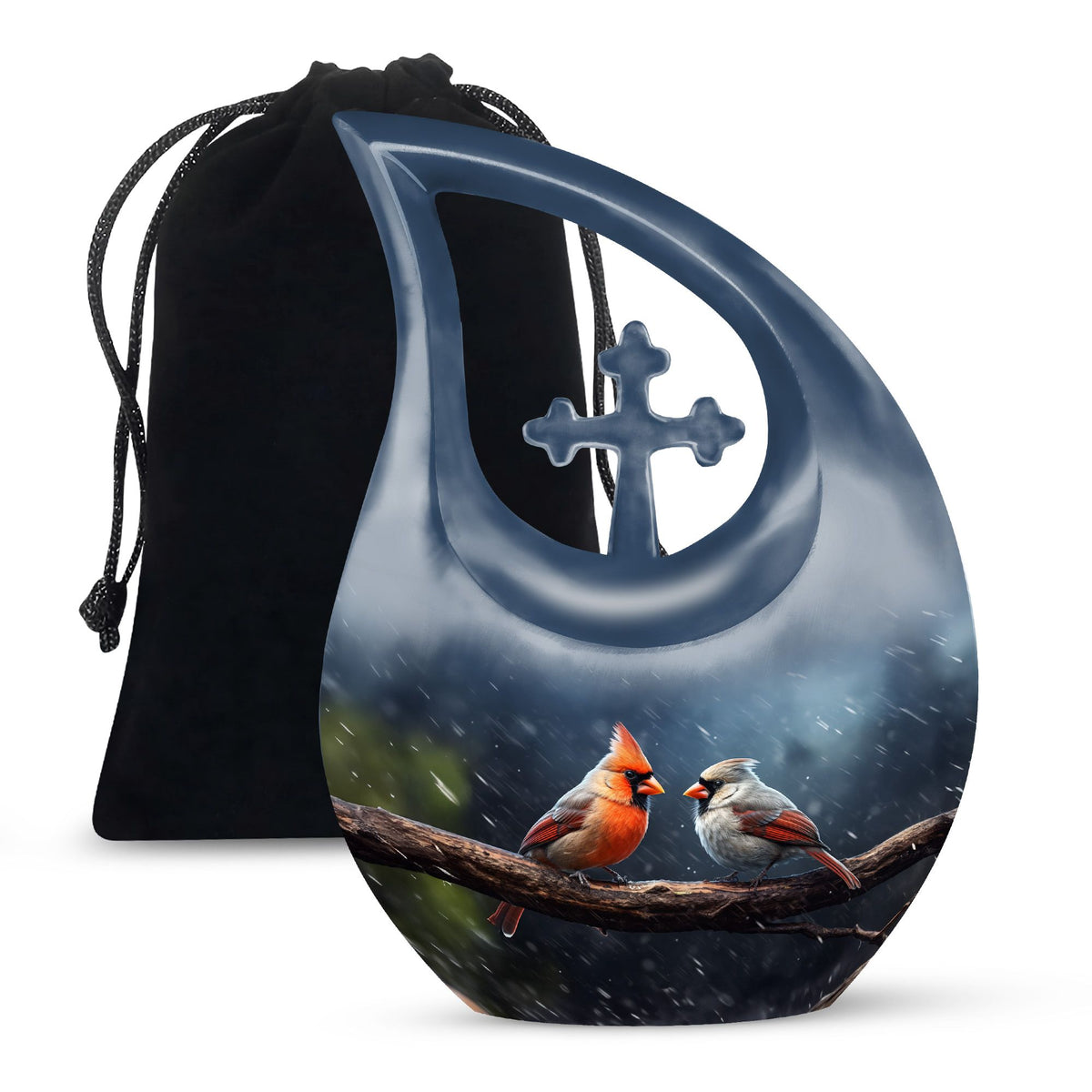 Cardinal Bird Urns For Ashes - Large Urn For Human Ashes