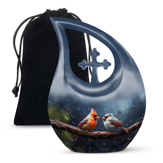 Cardinal Bird Urns For Ashes - Large Urn For Human Ashes