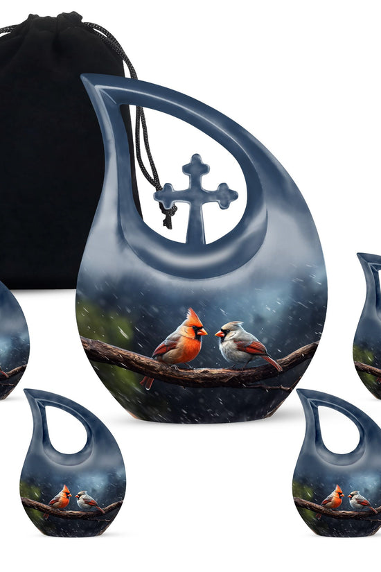 Cardinal Bird Urns For Ashes - Large Urn For Human Ashes