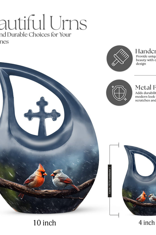 Cardinal Bird Urns For Ashes - Large Urn For Human Ashes