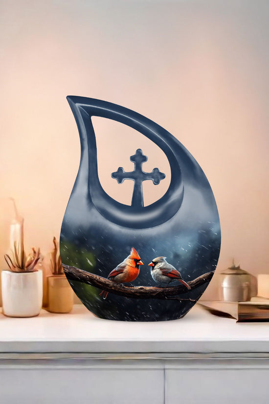 Cardinal Bird Urns For Ashes - Large Urn For Human Ashes