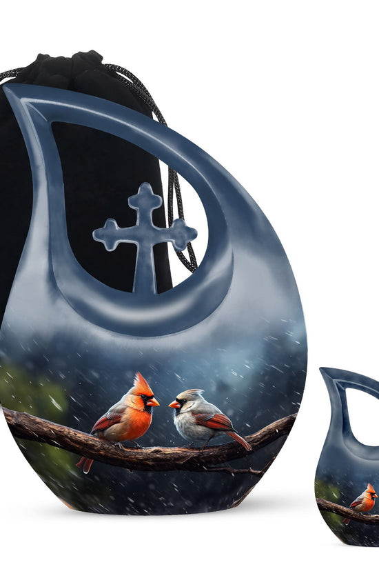 Cardinal Bird Urns For Ashes - Large Urn For Human Ashes