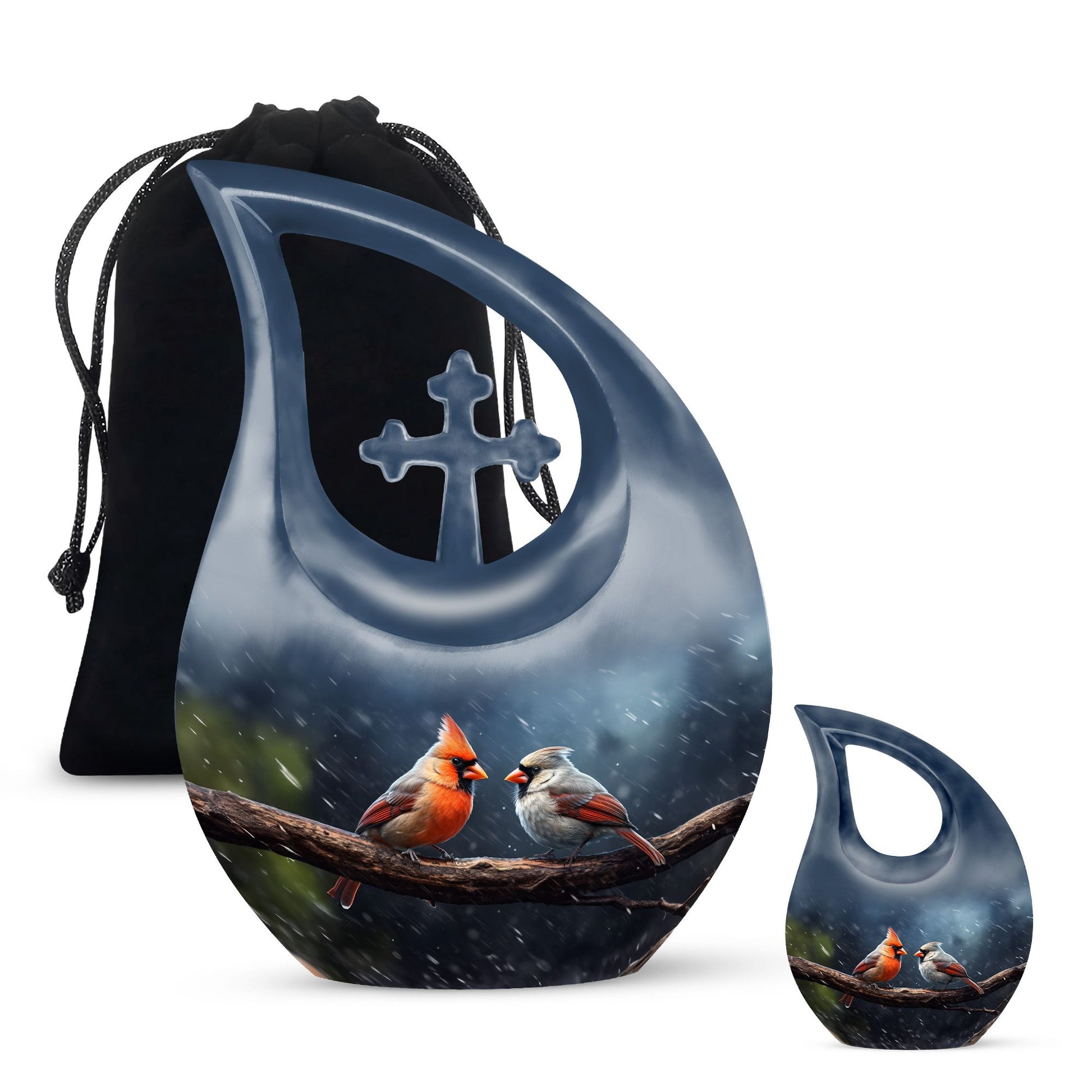 Cardinal Bird Urns For Ashes - Large Urn For Human Ashes