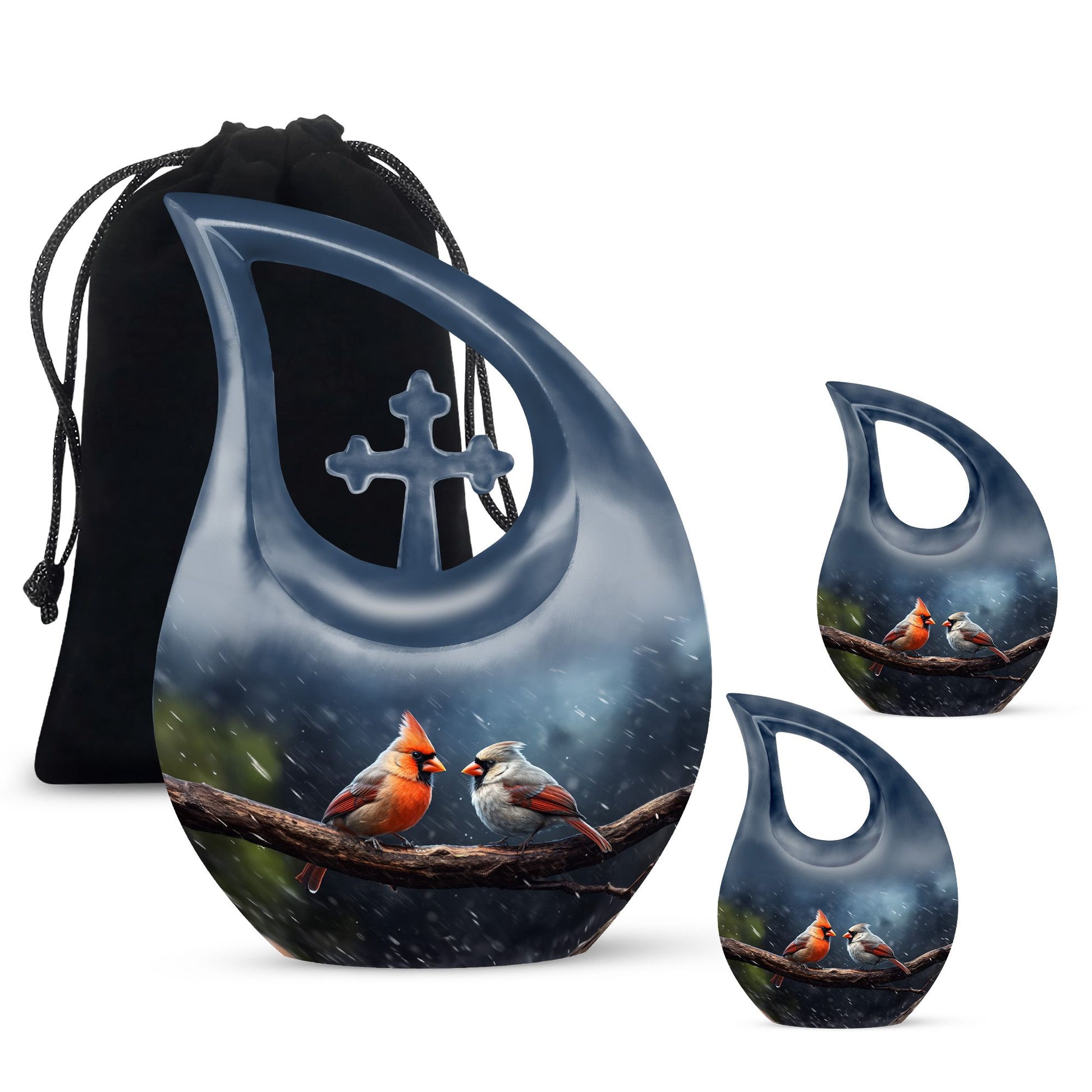 Cardinal Bird Urns For Ashes - Large Urn For Human Ashes