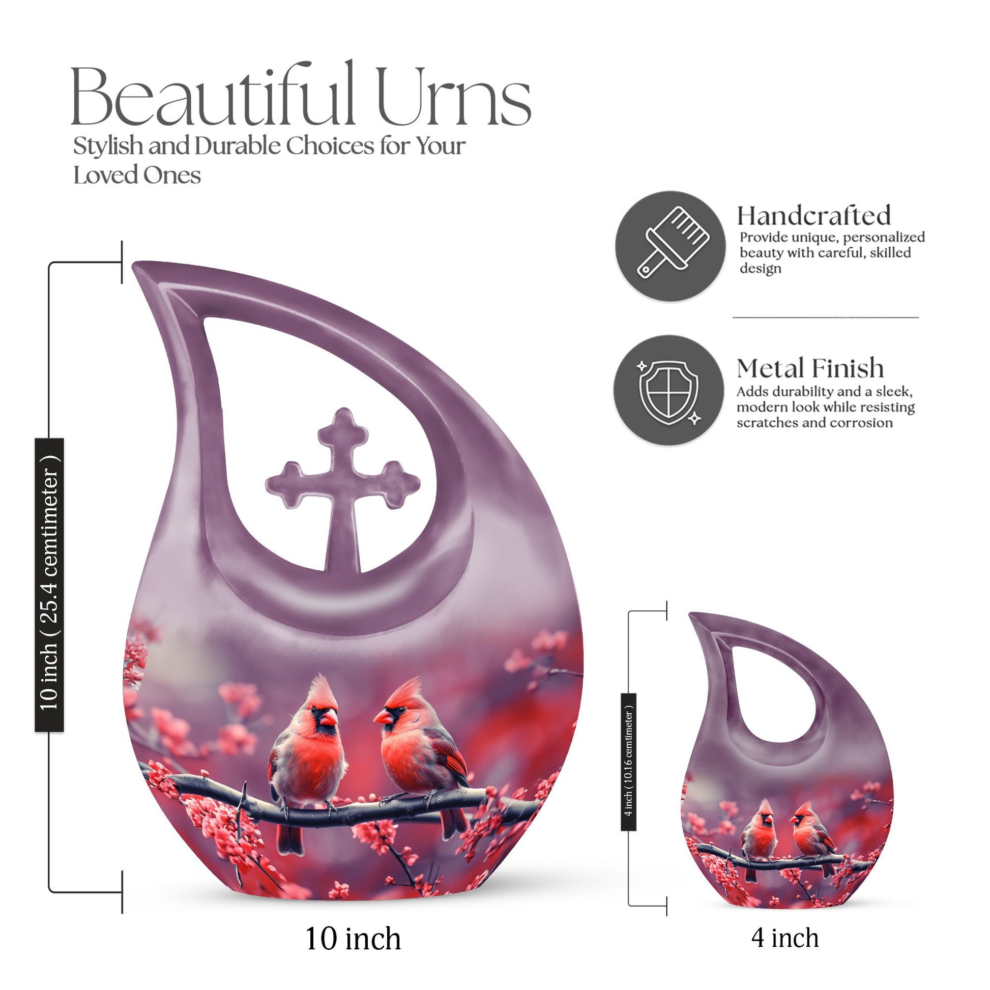 Cardinal Bird Urns For Ashes - Urns For Human Ashes Large Adult