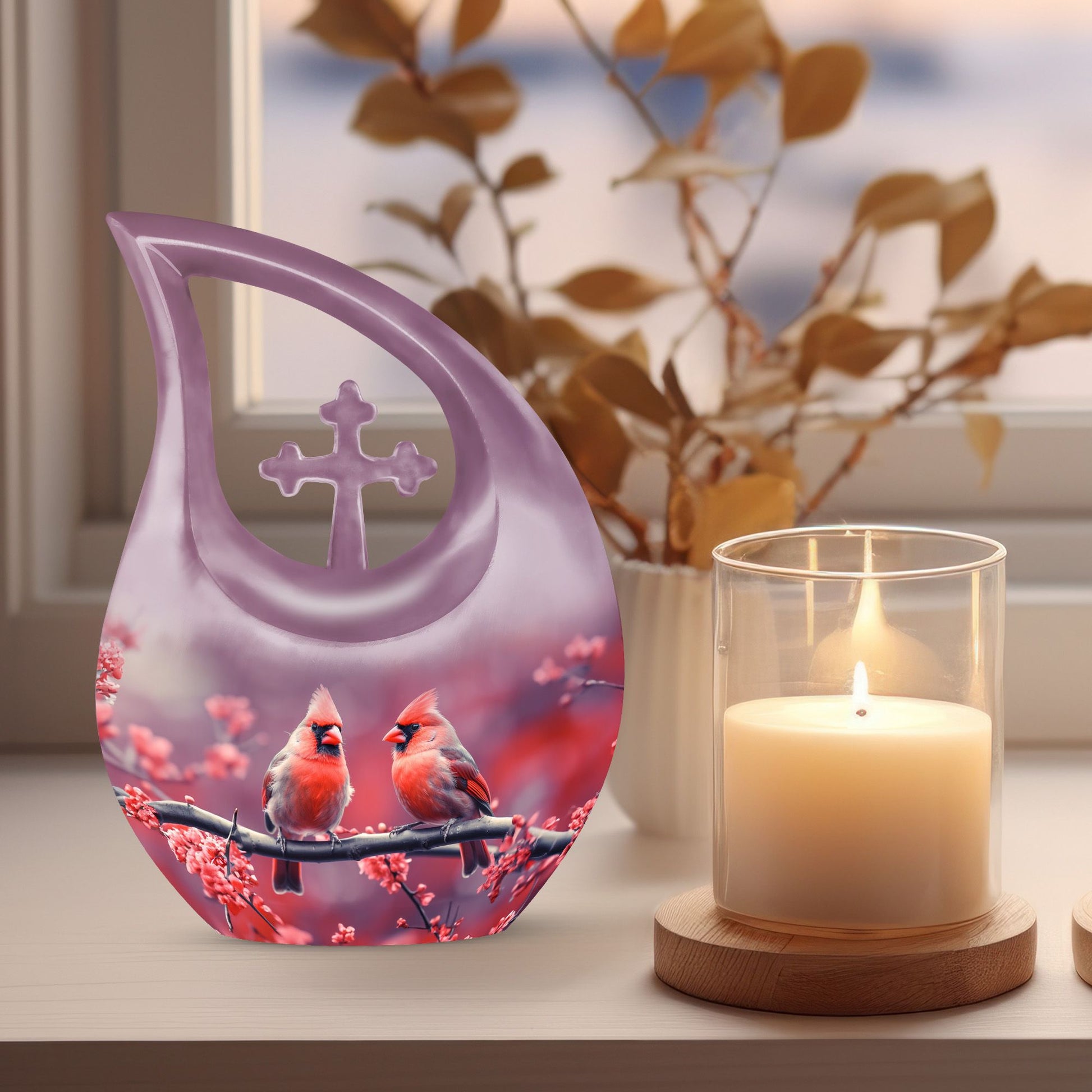 Cardinal Bird Urns For Ashes - Urns For Human Ashes Large Adult