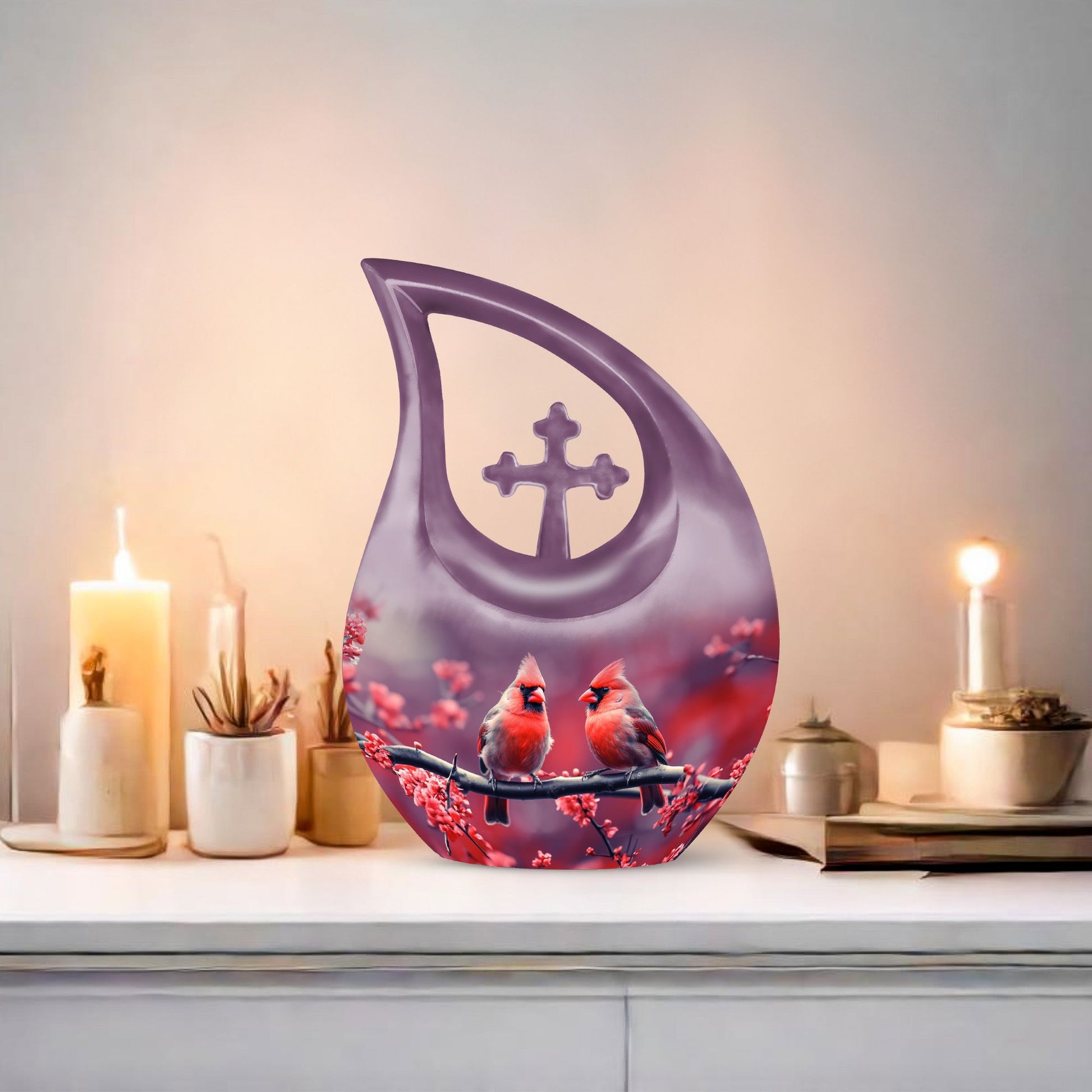 Cardinal Bird Urns For Ashes - Urns For Human Ashes Large Adult