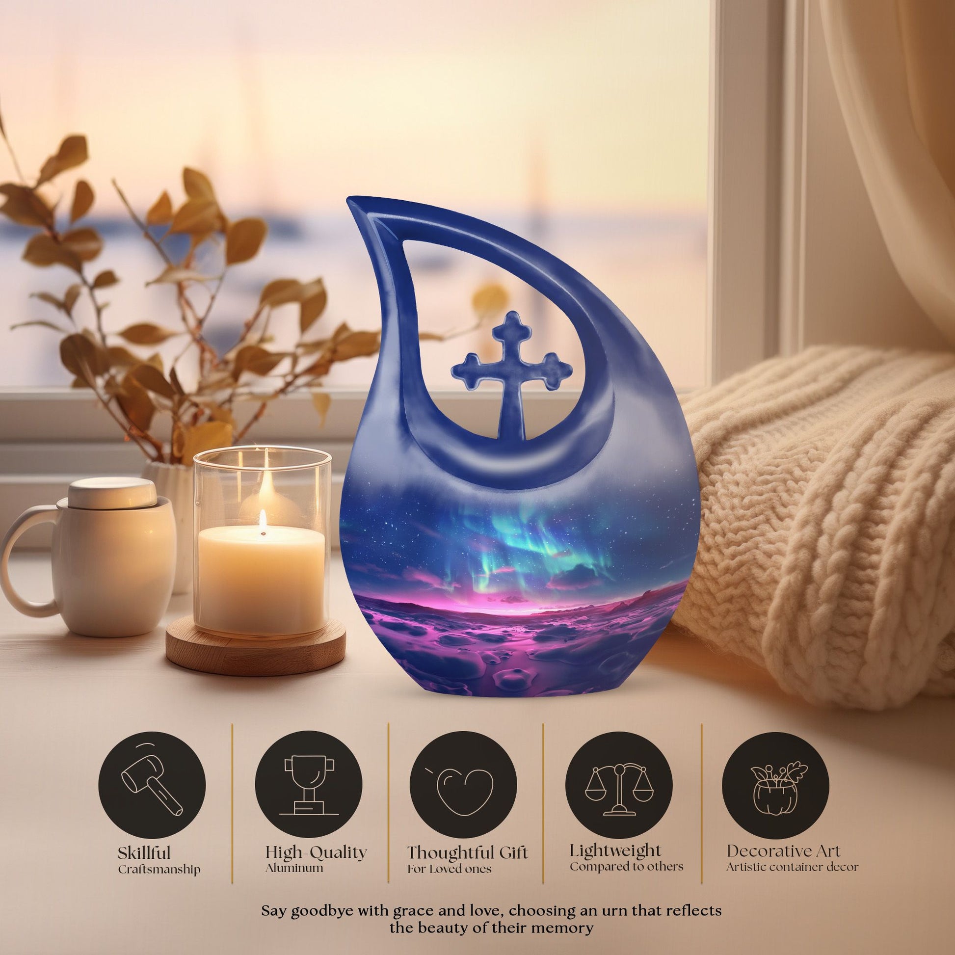 Aurora Urns For Ashes - Funeral Urns For Human Ashes Adult
