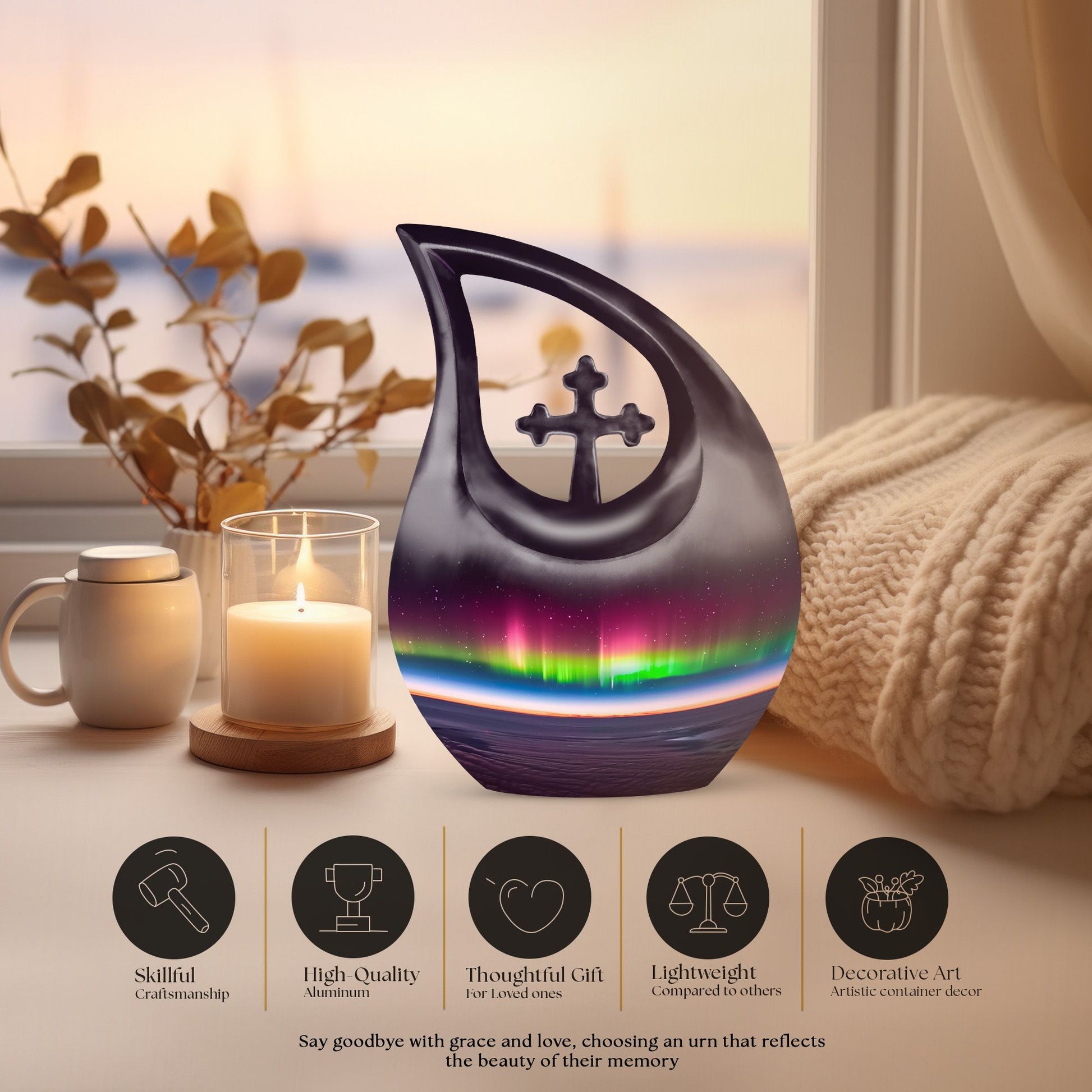 Aurora Urns For Ashes - Large Funeral Urn