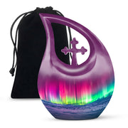 Mystic Northern Lights Urn For Ashes - Aurora Borealis Spiritual Urn