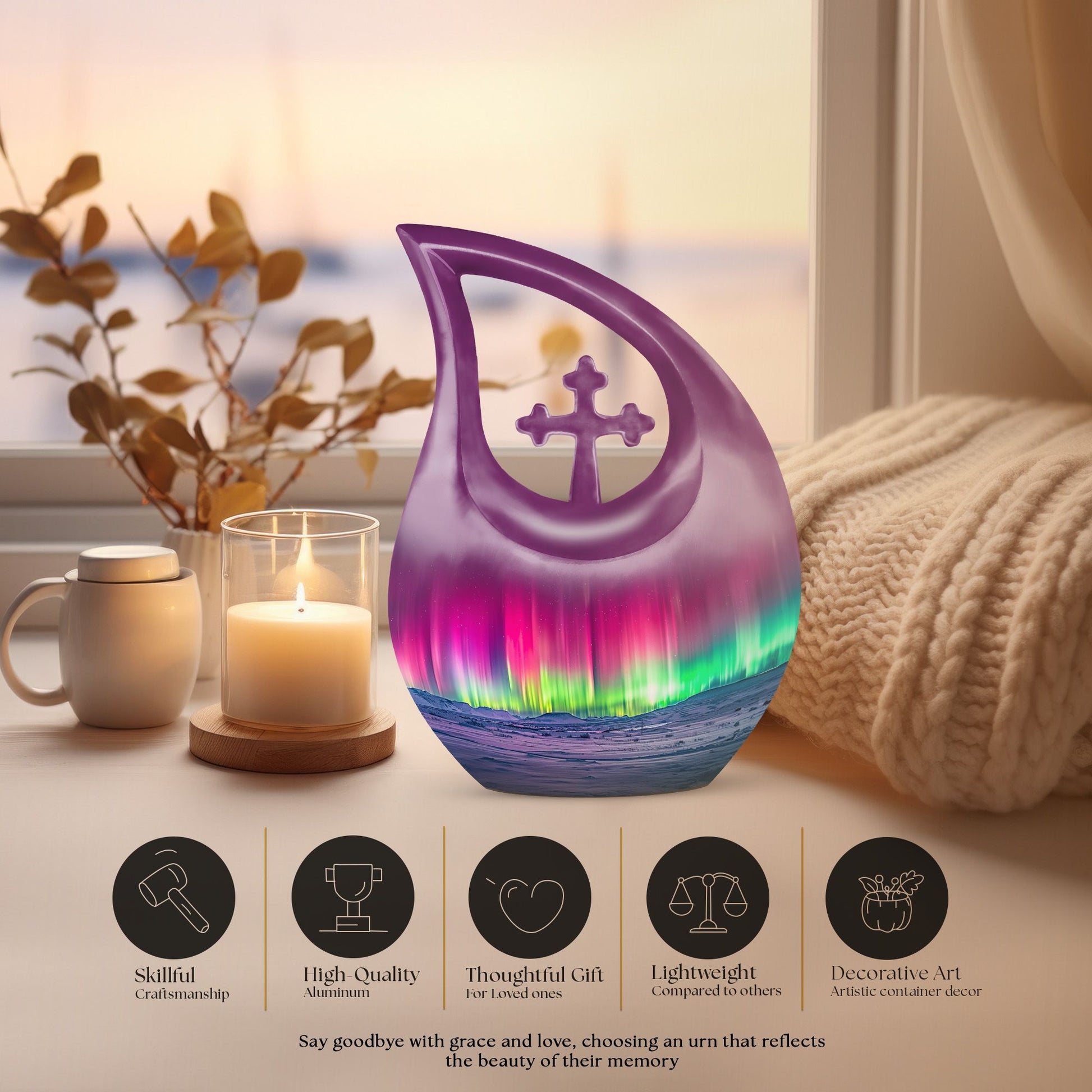 Aurora Urns For Ashes - Cremation Urn Adult Large