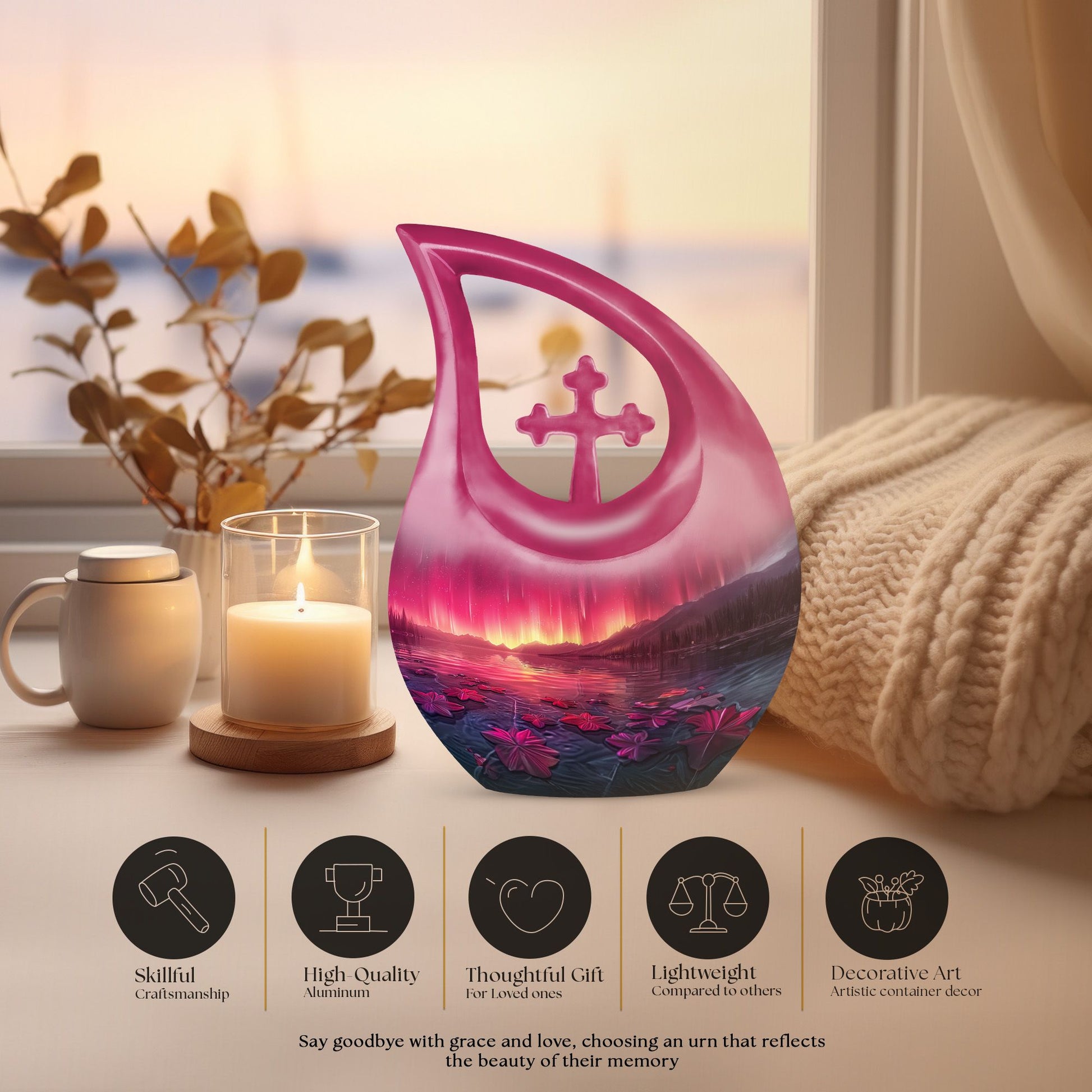 Aurora Urns For Ashes - Large Cremation Urns For Human Ashes