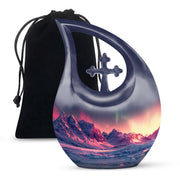 Aurora Snow Valley Urn For Ashes - Beautiful Sky Cremation Urn For Adults Ashes