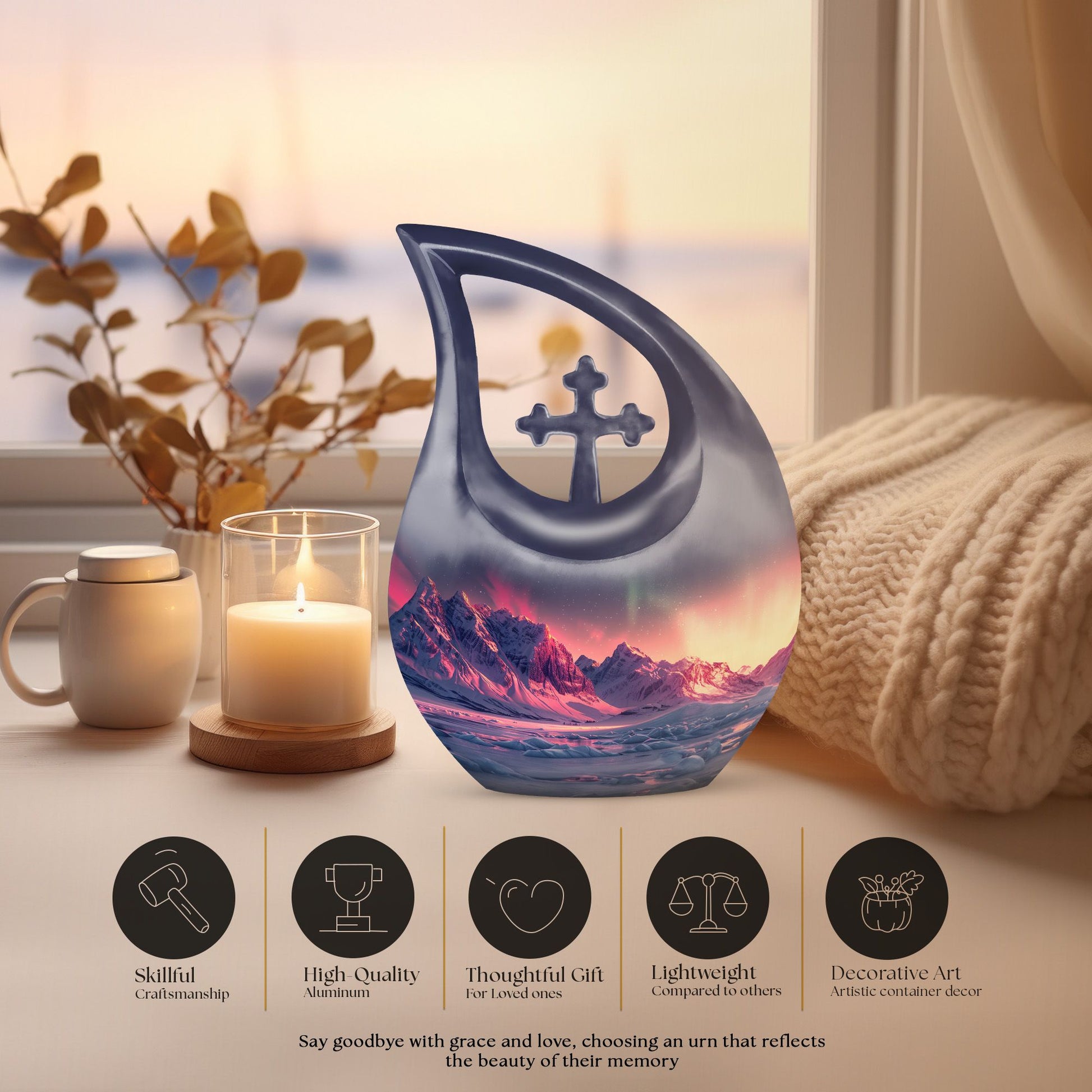 Aurora Urns For Ashes - Cremation Urns For Large Human Ashes Adult