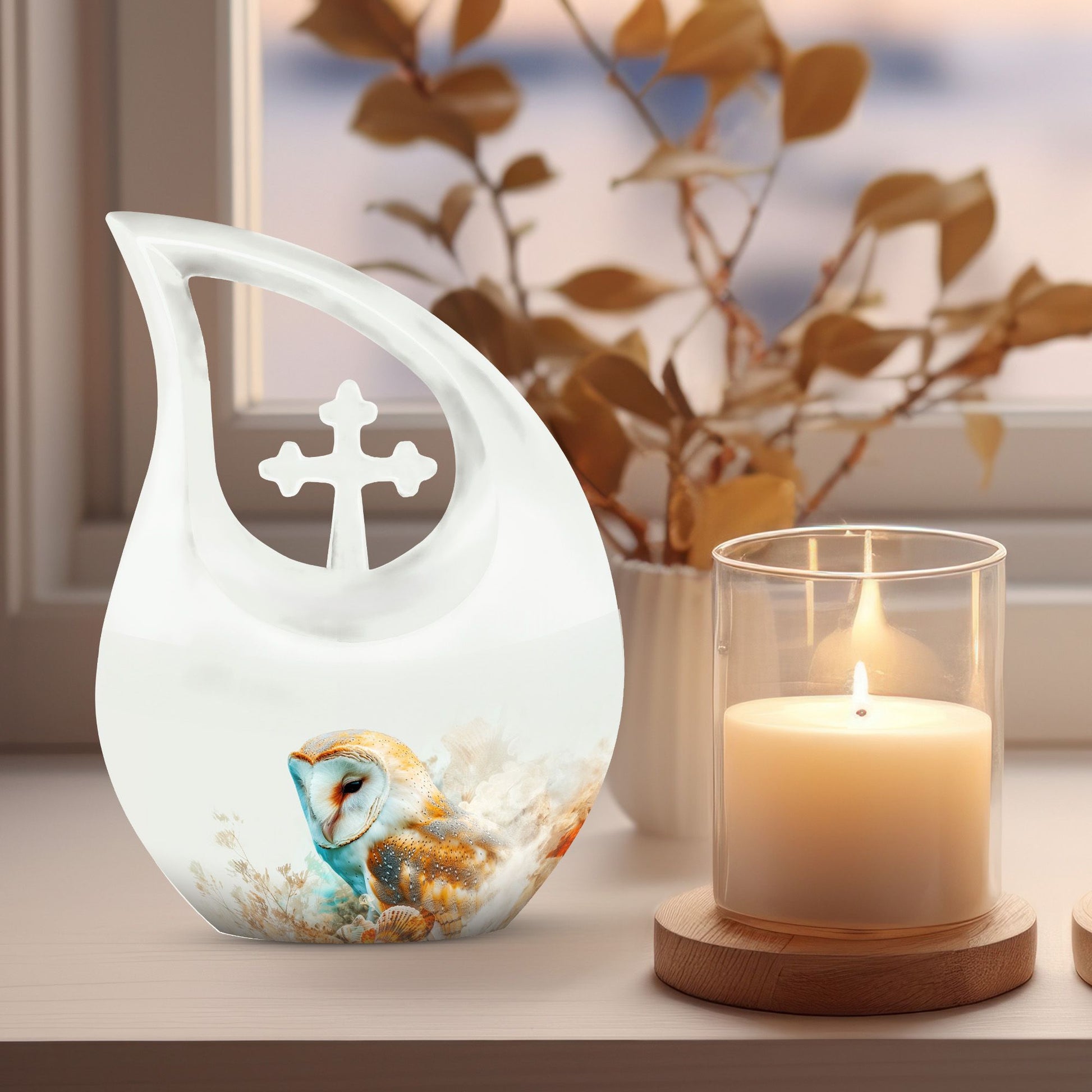 Barn Owl Urns For Ashes - Urns For Human Ashes Adult Large
