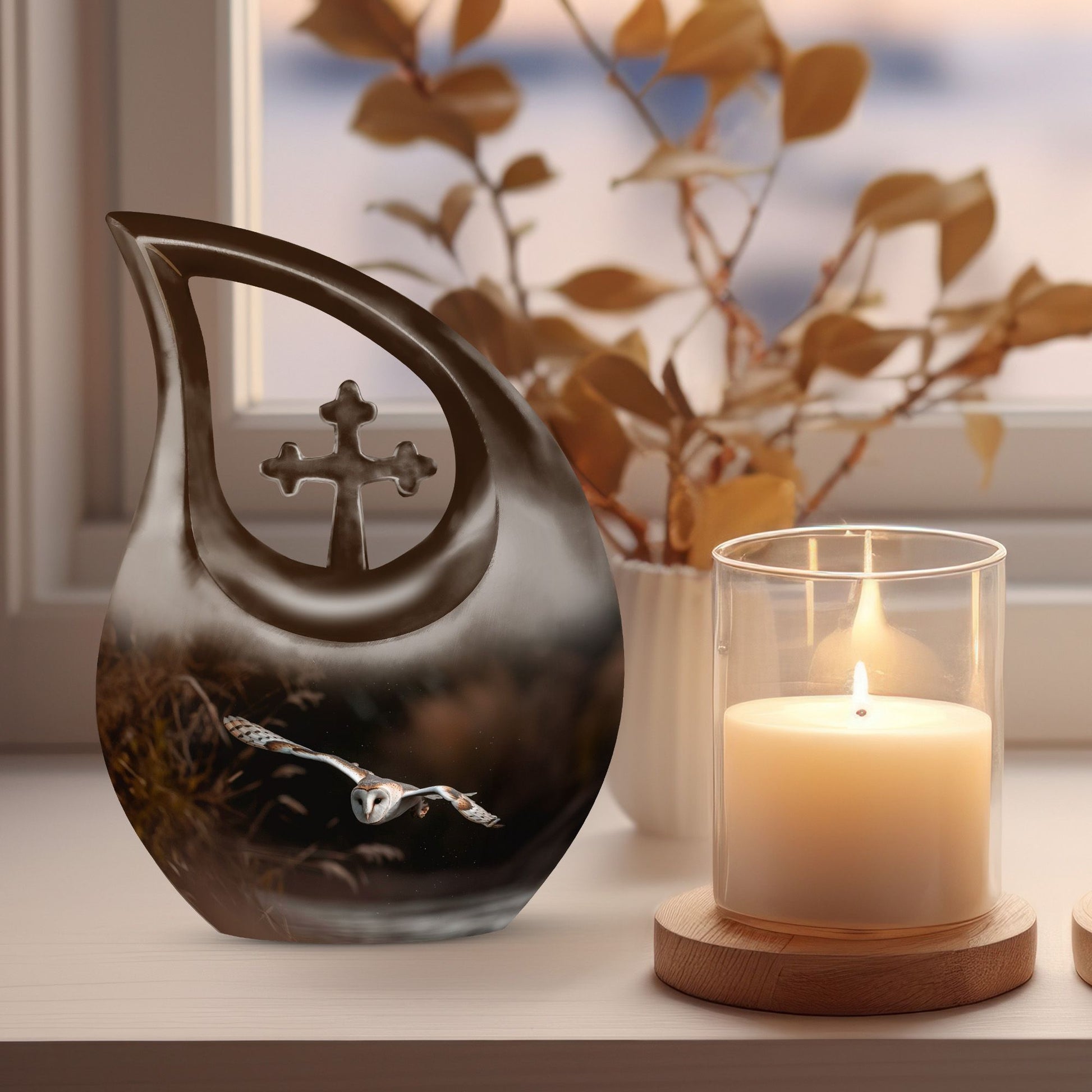 Barn Owl Urns For Ashes - Large Adult Urn
