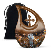 Decorative Barn Owl Urn – Peaceful Burial Urn For Men & Women