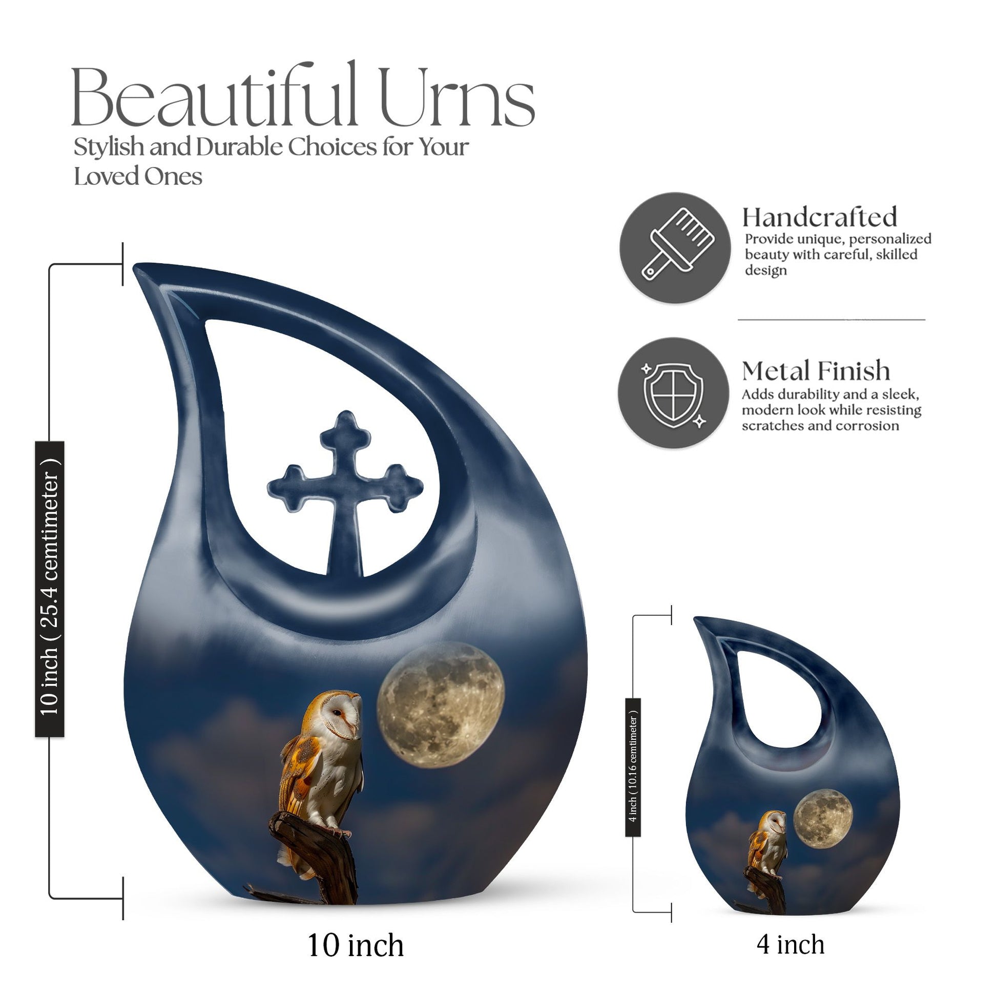 Barn Owl Urns For Ashes - Large Urn Human Ashes