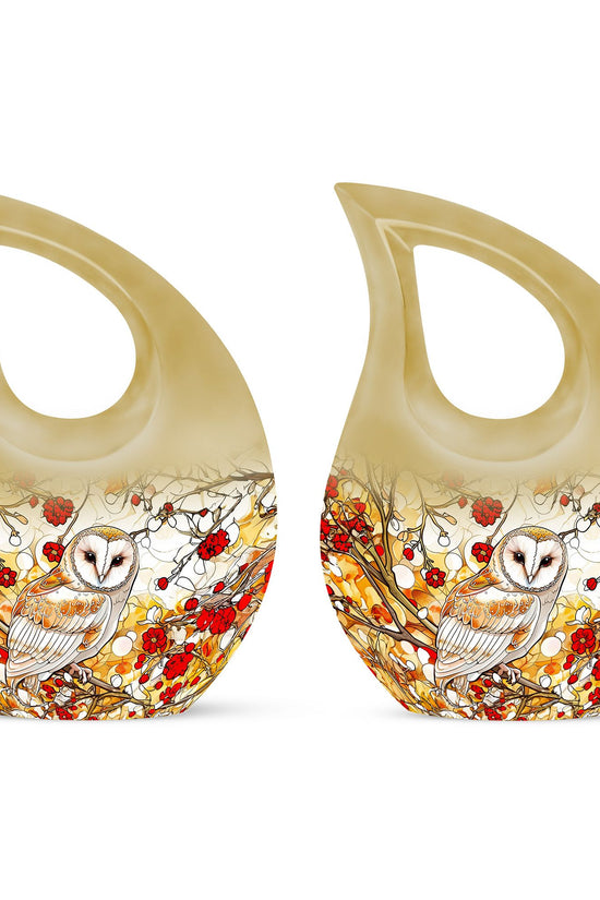 Barn Owl Urns For Ashes - Large Decorative Urn For Human Ashes