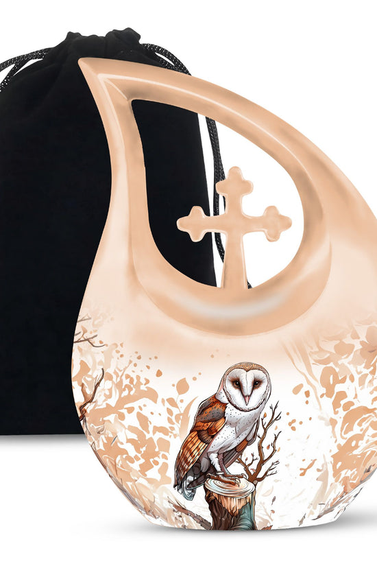 Barn Owl Urns For Ashes - Small Urn For Ashes For Women